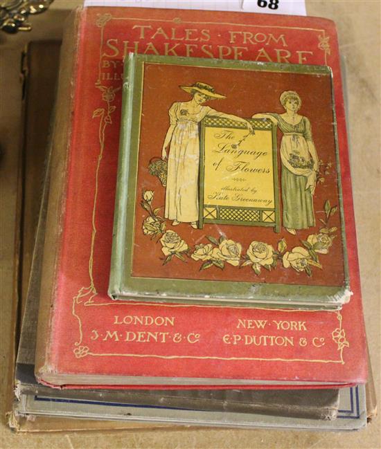 Tales from Shakespeare illustrated by Rackahn, other illustrated books (6 vols)